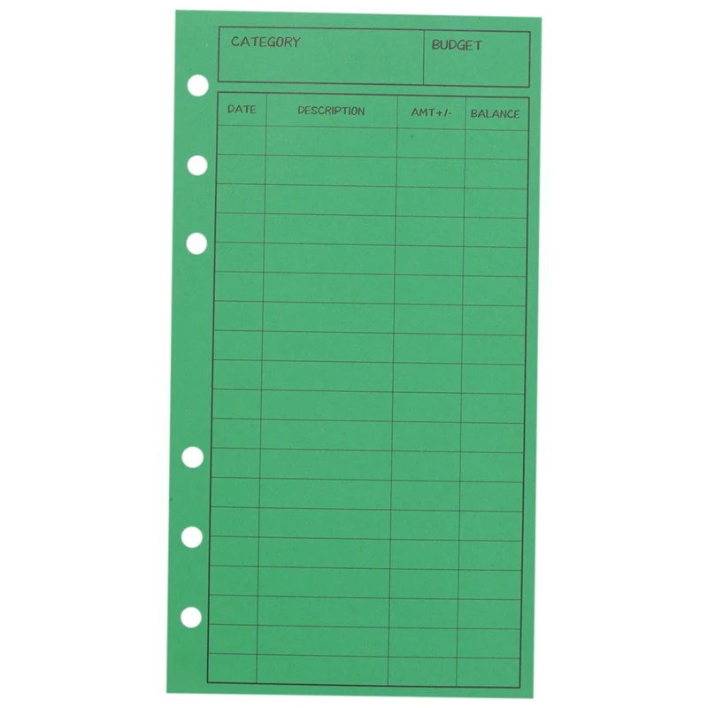 12 Budget Envelopes, Card Cash Envelope System, Save Money, Various Colors, Vertical Layout And Perforation