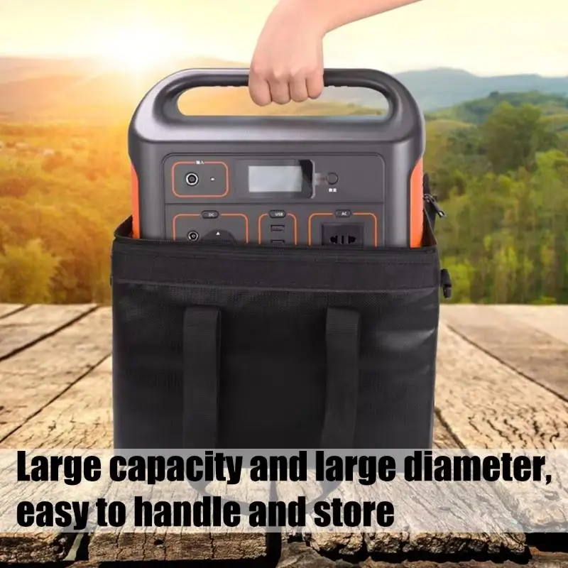 Draagbare energie draagtas met handvat verwijderbare schouderriem brandbestendige zware krachtcentrale draagtas