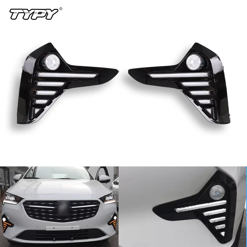 TYPY LED Daytime Running Lights For Buick Regal Opel Insignia 2020 Fog lamp ABS 12V DRL