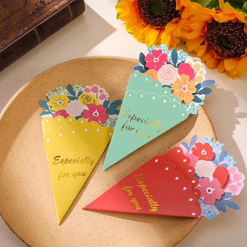 

Pop-Up Flower Bouquet Greeting Card - Creative Flower Design, Best Wishes Card for Father's Day, Mother's Day, Birthday & Teache