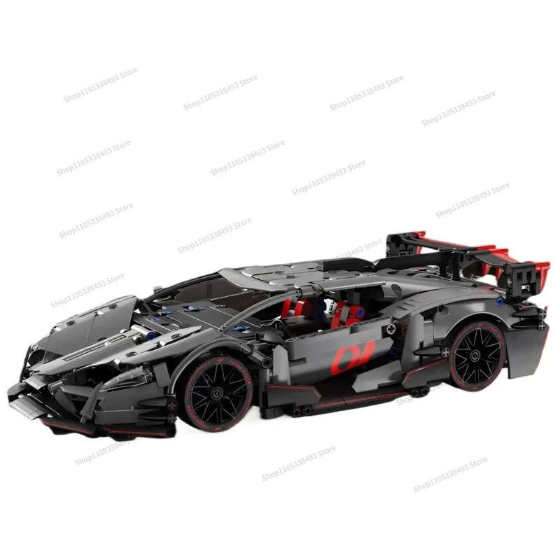 For Sports Car Boy Assembled Remote Control Car 8 Toy Building Block 6 Children's Birthday Gift 10