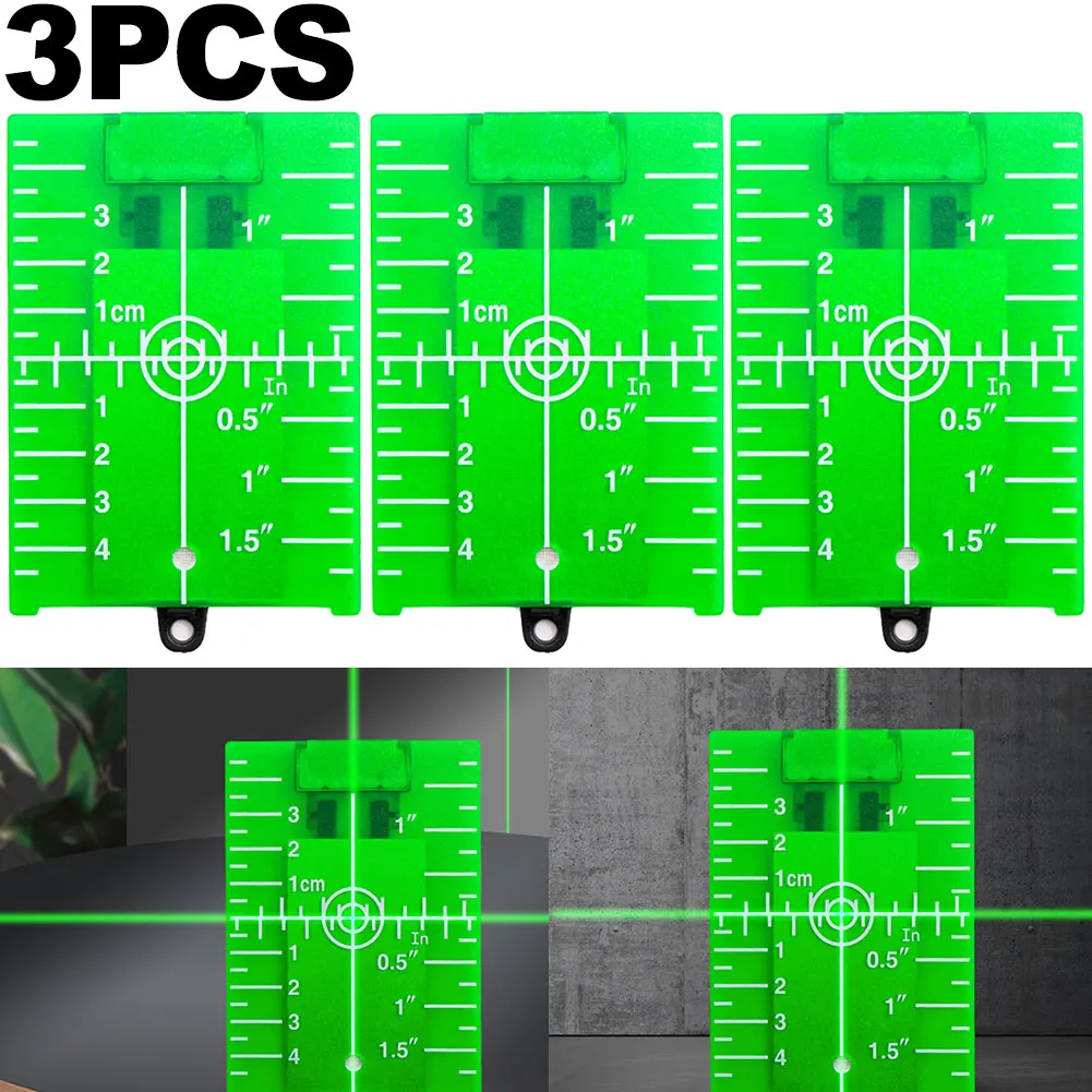 Scheda target di livello verticale/orizzontale da 3 pezzi Piastra di linea rossa/verde (verde)