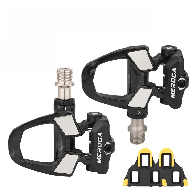 

Carbon Fiber Road Bike Bicycle Pedal Lightweight Tricarbine Widened Anti-slip SPD Lock Cycling Pedal Waterproof Bicycle Parts