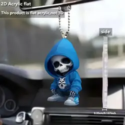 Hanging Skull Decoration Lightweight Dog Ornament Unique Acrylic Hanging Decorations for Christmas Tree Car Rearview Mirror