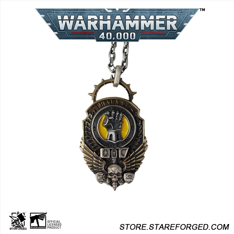 Warhammer 40K Imperial Fists Hammer of Phalanx Pendant Rogal Dorn Necklace Starforged Christmas Gift