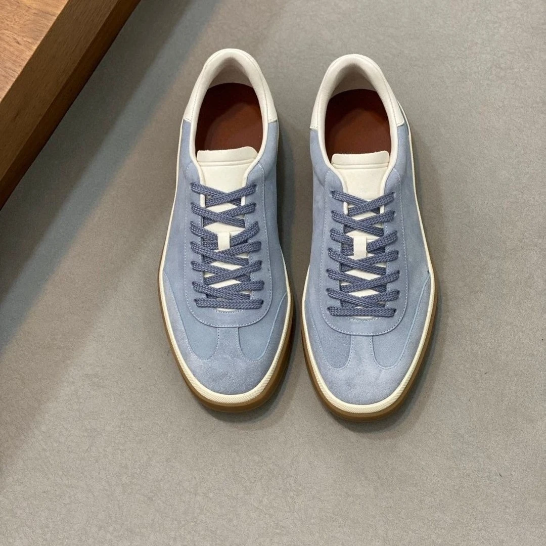

2026 new lightweight men's retro training shoes, thick soled leather casual board shoes, versatile tennis shoes