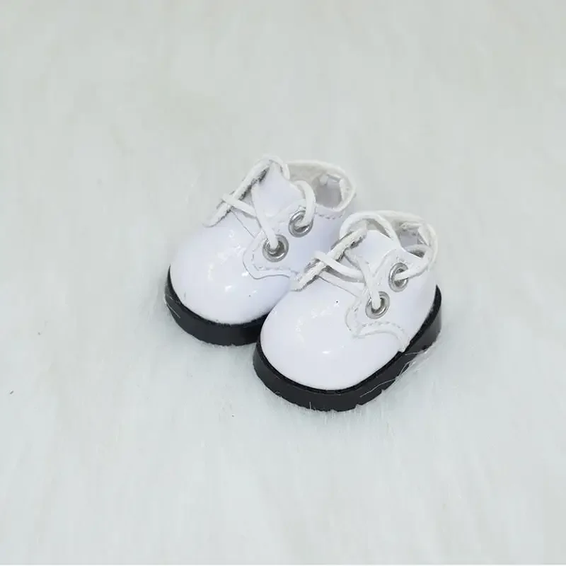 Pour chaussures Labubu (3.8*2.3 cm) pour Macaron Labubu 17 cm et 10 cm EXO/chaussures de doigt de poupée en coton chaussures en cuir de poupée