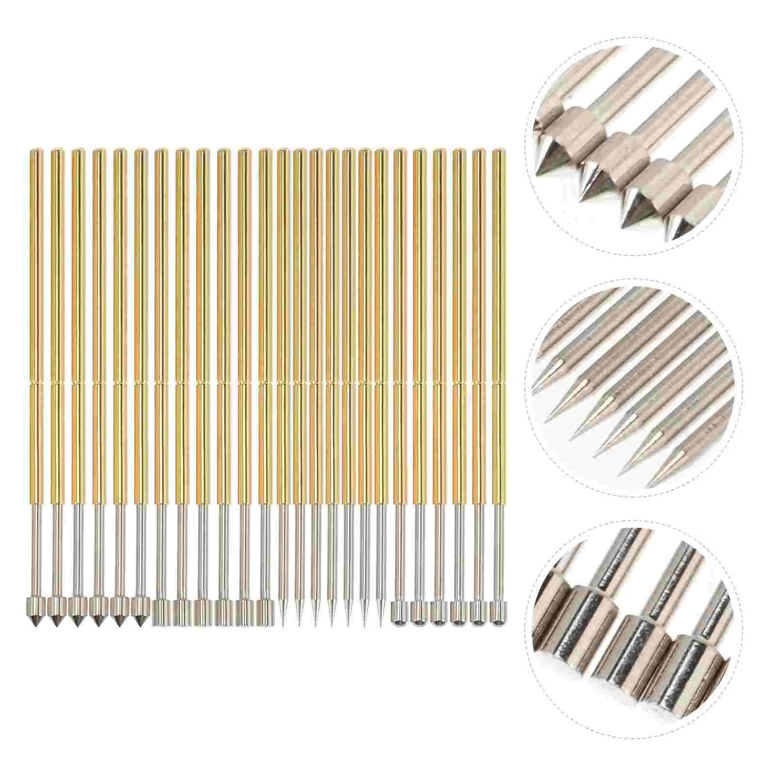 

40 Pcs Test Needle Probe PCB Board Testing Pin Spring Probes for Edges Connectors Pointy