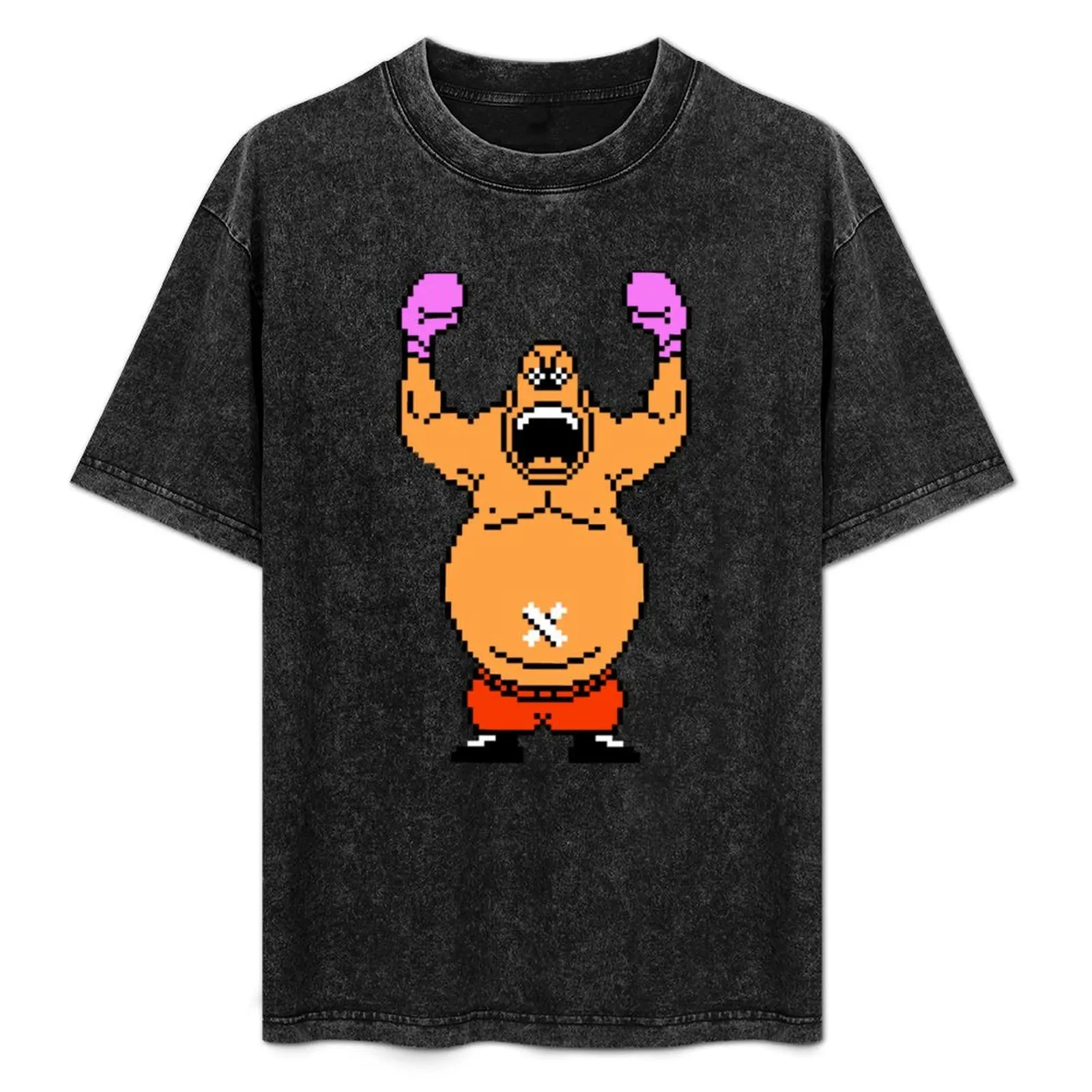 

King Hippo - Punch Out T-Shirt Casual All Match Tee Shirt for Men