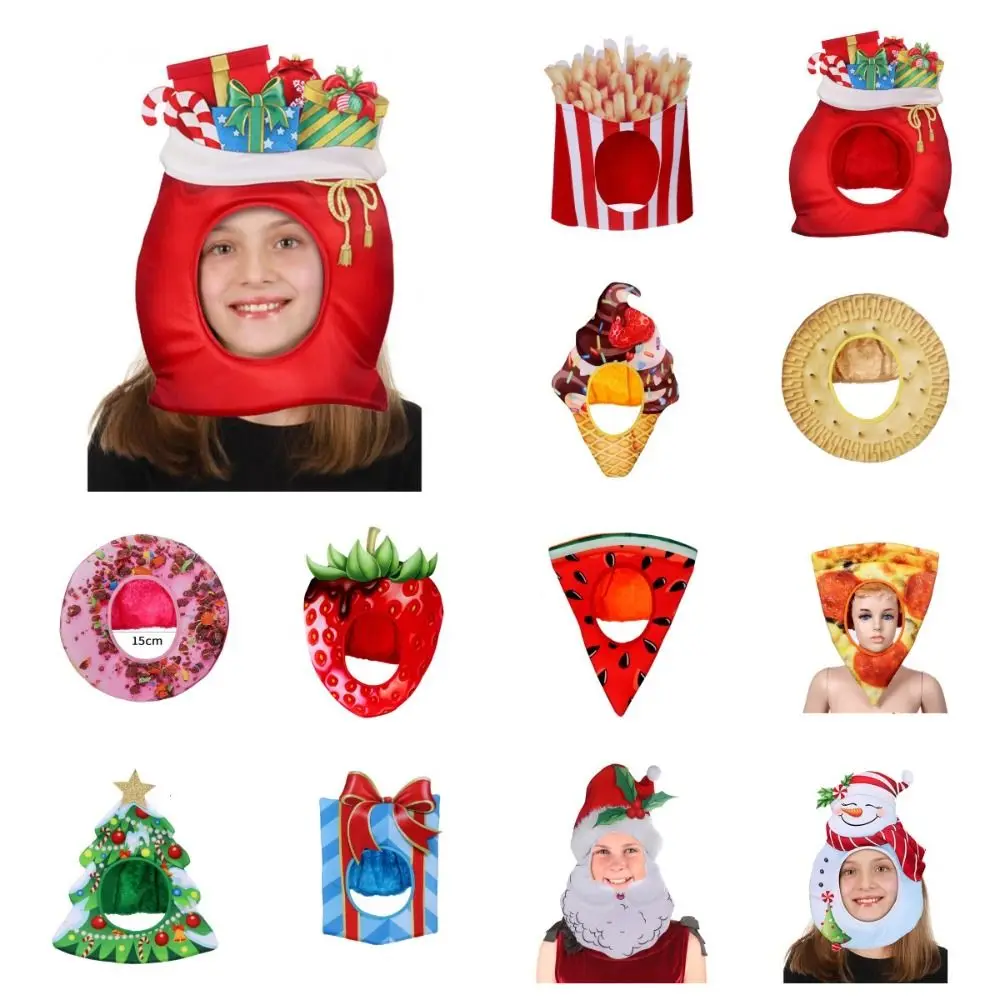 Funny Hood Funny Pullover Cap Food Decoration Prop Christmas Hat Cosplay Party Halloween Cap Gift Halloween Role Playing Men