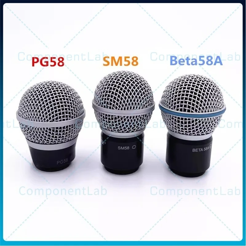 For Shure PGX24/BETA58SM58 Handheld Microphone Connector SLX2 PG58 Upper Section Mist Head Mesh Head