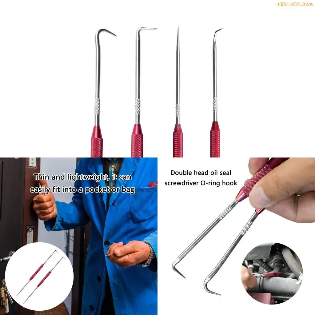 

K1AE Pack of 2 Automotive Oil Seal Pick and Hook Scriber Marking Tool for Technicians