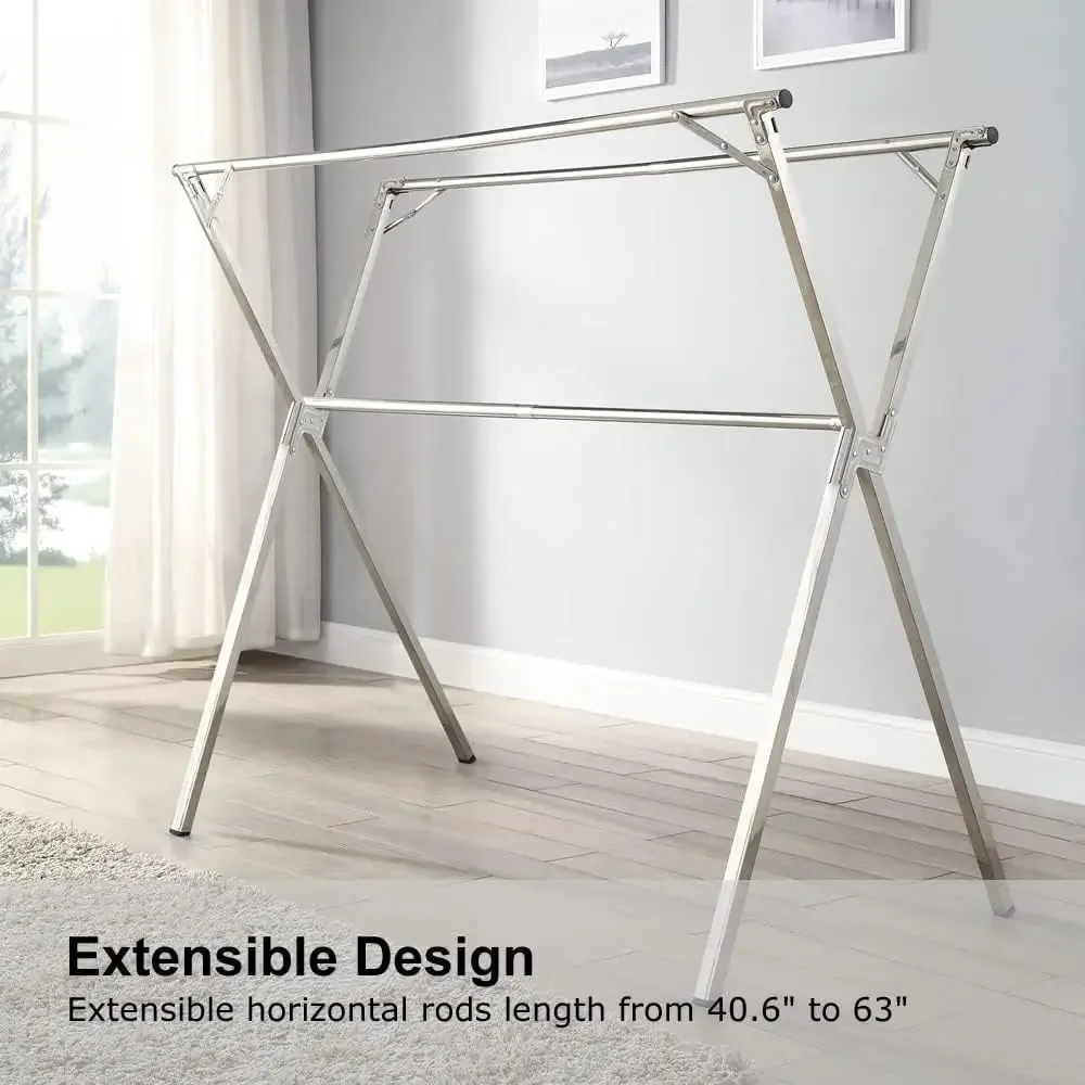 

Clothes Drying Rack Foldable Indoor Outdoor Heavy Duty Stainless Steel Drying Rack - Foldable Portable Clothes Rack