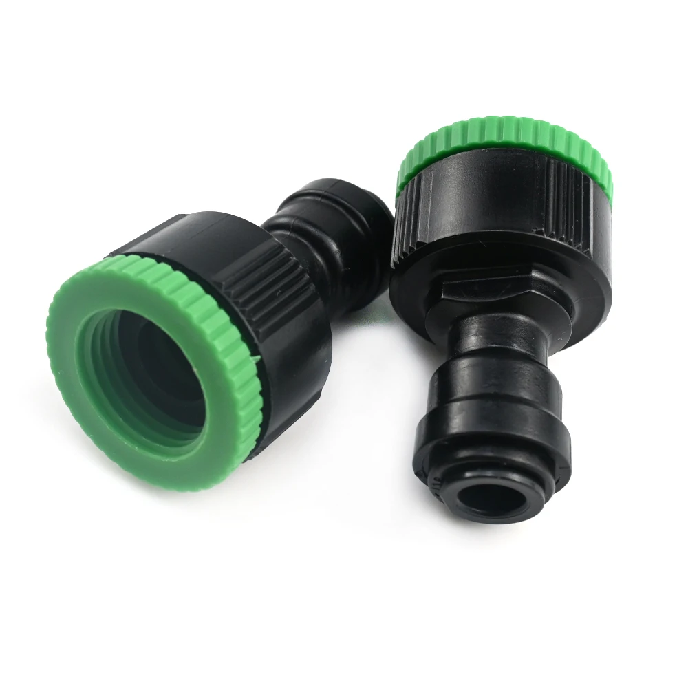 2 STUKS Snelkoppelingen Set 1/2'& 3/4' Binnendraad voor 6-8mm PE Buis Aquarium RO Omgekeerde Osmose Systeem Waterfilter Connector