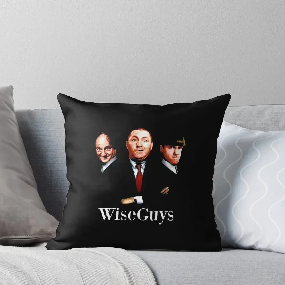 The Three Stooges T-ShirtWiseguys - The Three Stooges T-Shirt_by Haunted Jack's House_ Throw Pillow Cushions Pillow