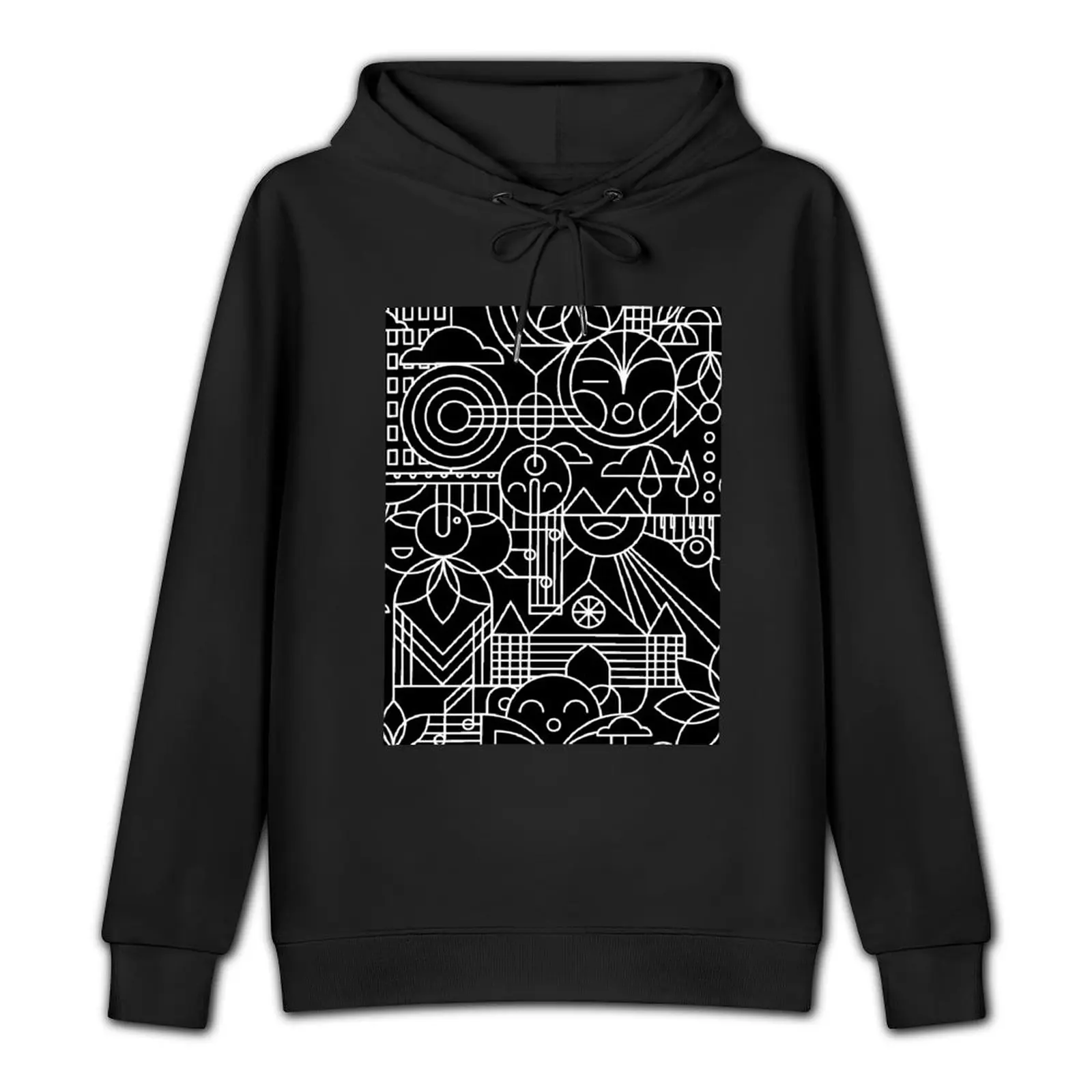 Black Tracery Pullover Hoodie graphic t shirts men aesthetic clothing autumn jacket men hoodie for men