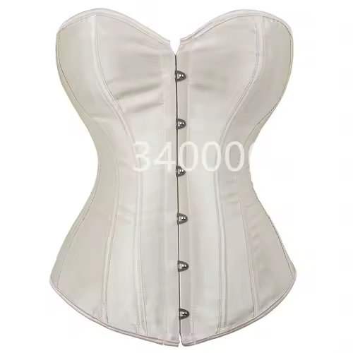 Caudatus Black Corset Top Plus Size Bustiers Overbust Satin Sexy Costume Corselet Brocade Vintage Style Bridal Korsett Women - Image 14