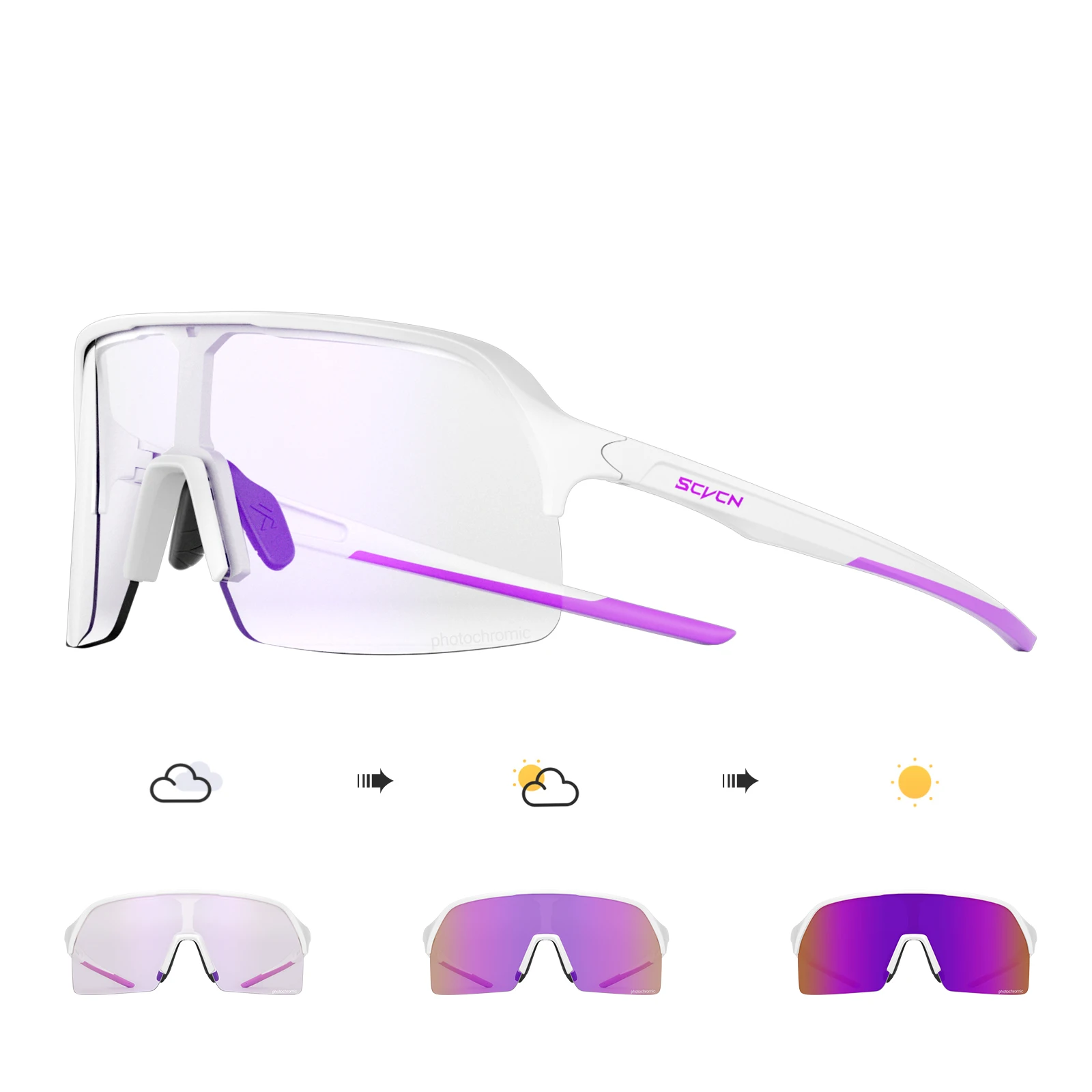 

SCVCN Men Women Riding Windproof Goggles Outdoor Sports Glasses UV400 Photochromic Protection Glasses MTB Road Bike Sunglasses