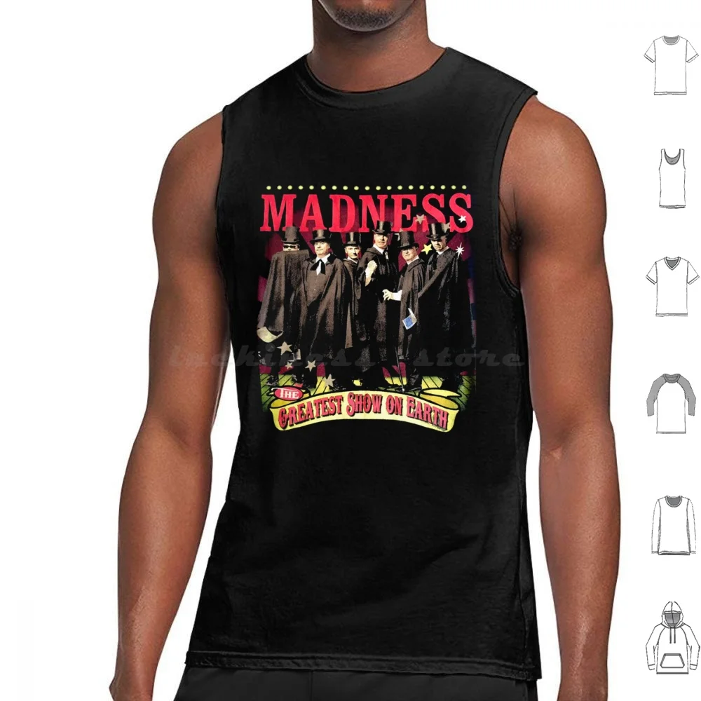 Greatest Show On Earth Boyband Tank Tops Print Cotton Madness Band Ska Music Punk The Madness Of King George Crowds 80S