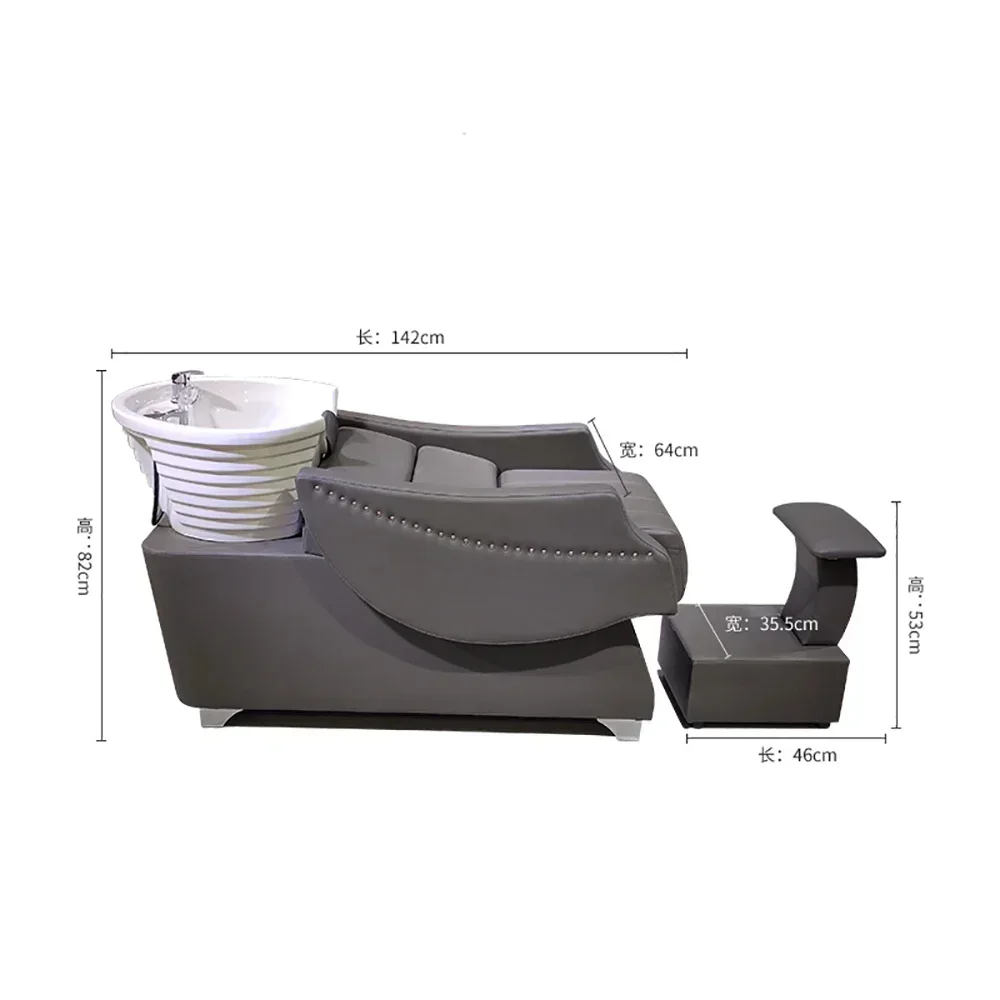 Unique Portable Shampoo Bed Trendy Modern Nordic Luxury Hair Shampoo Bed Fashion Ergonomic Cadeira De Barbearia Furniture
