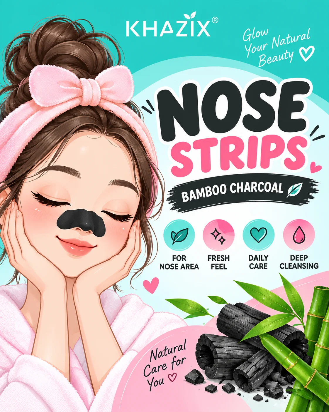 10/20pcs Active Charcoal Nose Strips
