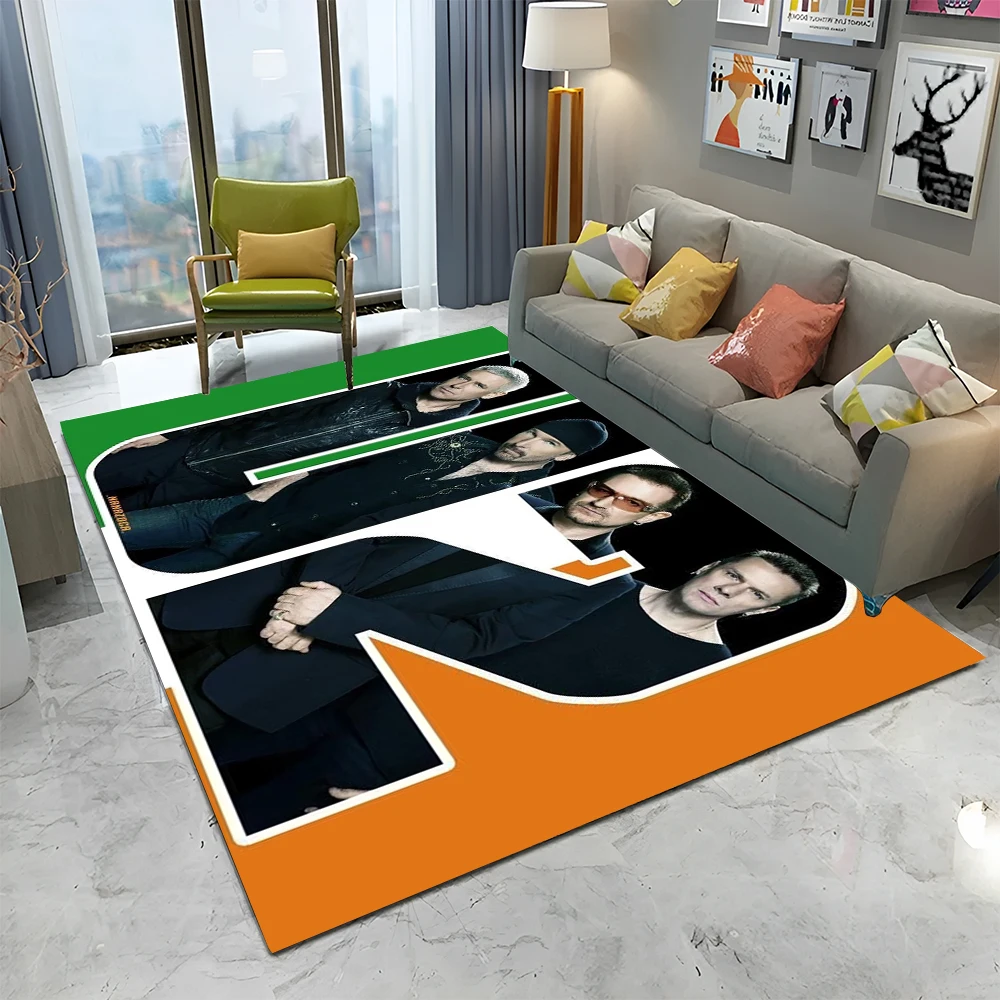 U2 Rock Bang Bono 3D Printing Area Rug,Carpet Rug for Living Room Children's Bedroom Sofa Doormat Decor,Kids Non-slip Floor Mat