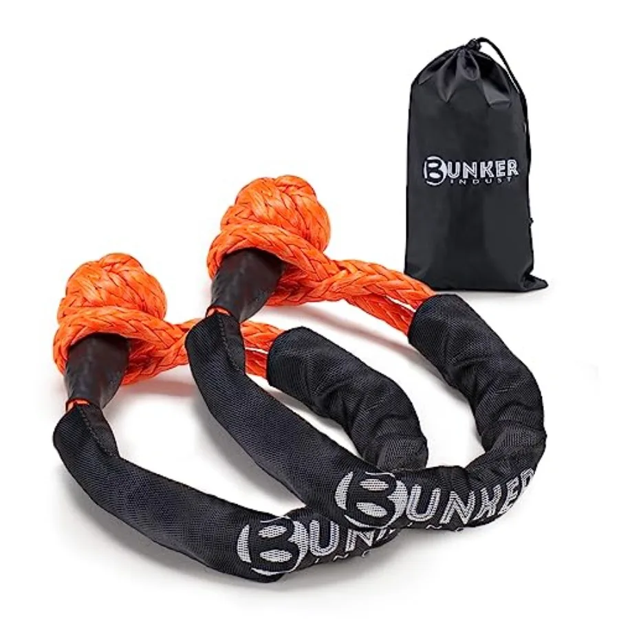 

2 шт. синтетический мягкий веревка с скобой 1 2 дюйма x 24 дюйма с высотой 4 000 фунтов, идеально подходит для внедорожников, грузовиков, внедорожников 4x4