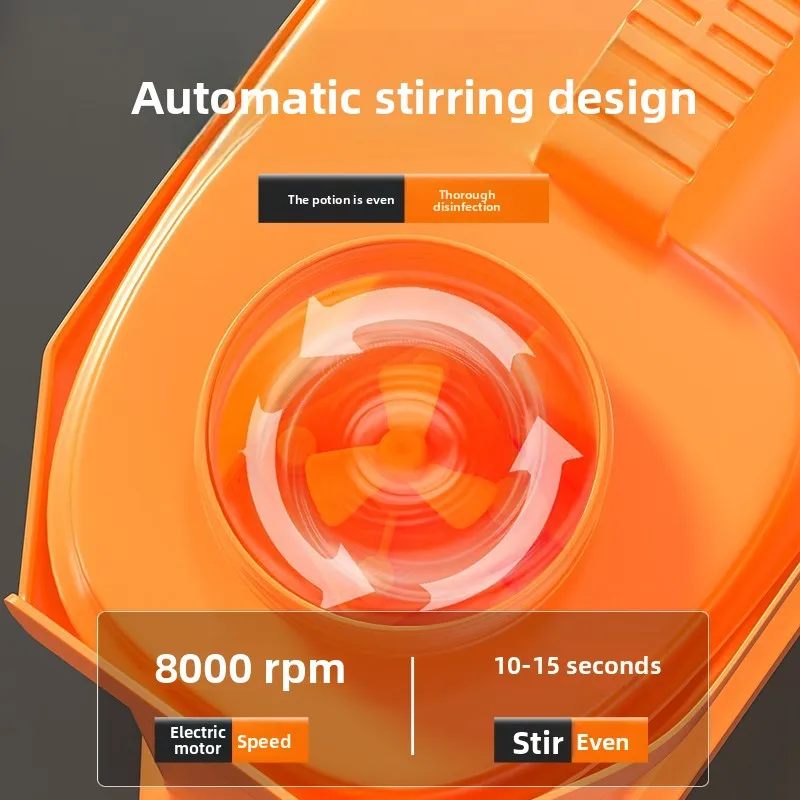 Backpack Electric Sprayer New Model High Pressure Automatic Mixing Compact Spray Bottle Garden Sprayer Watering Can Orange