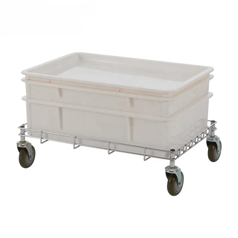 Caja de prueba de masa de Pizza para restaurante, caja de panadería apilable, bandeja de masa de PP, caja de almacenamiento de masa grande para panadería, tienda de cocina