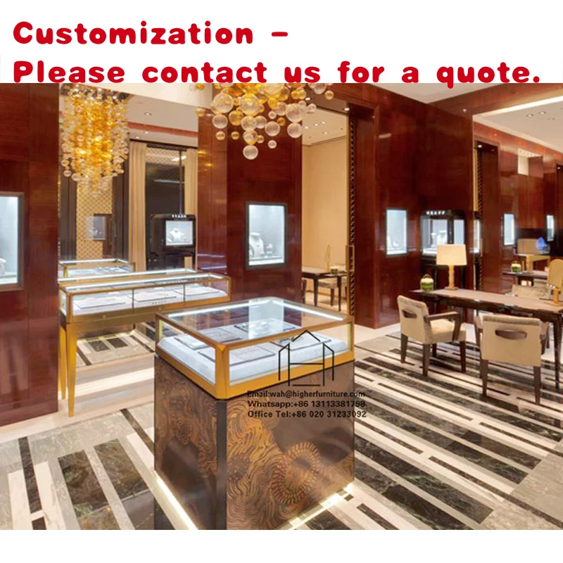 custom.Custom Jewelry Display Cabinet showcase Jewelry Shop Fitting with Led Light