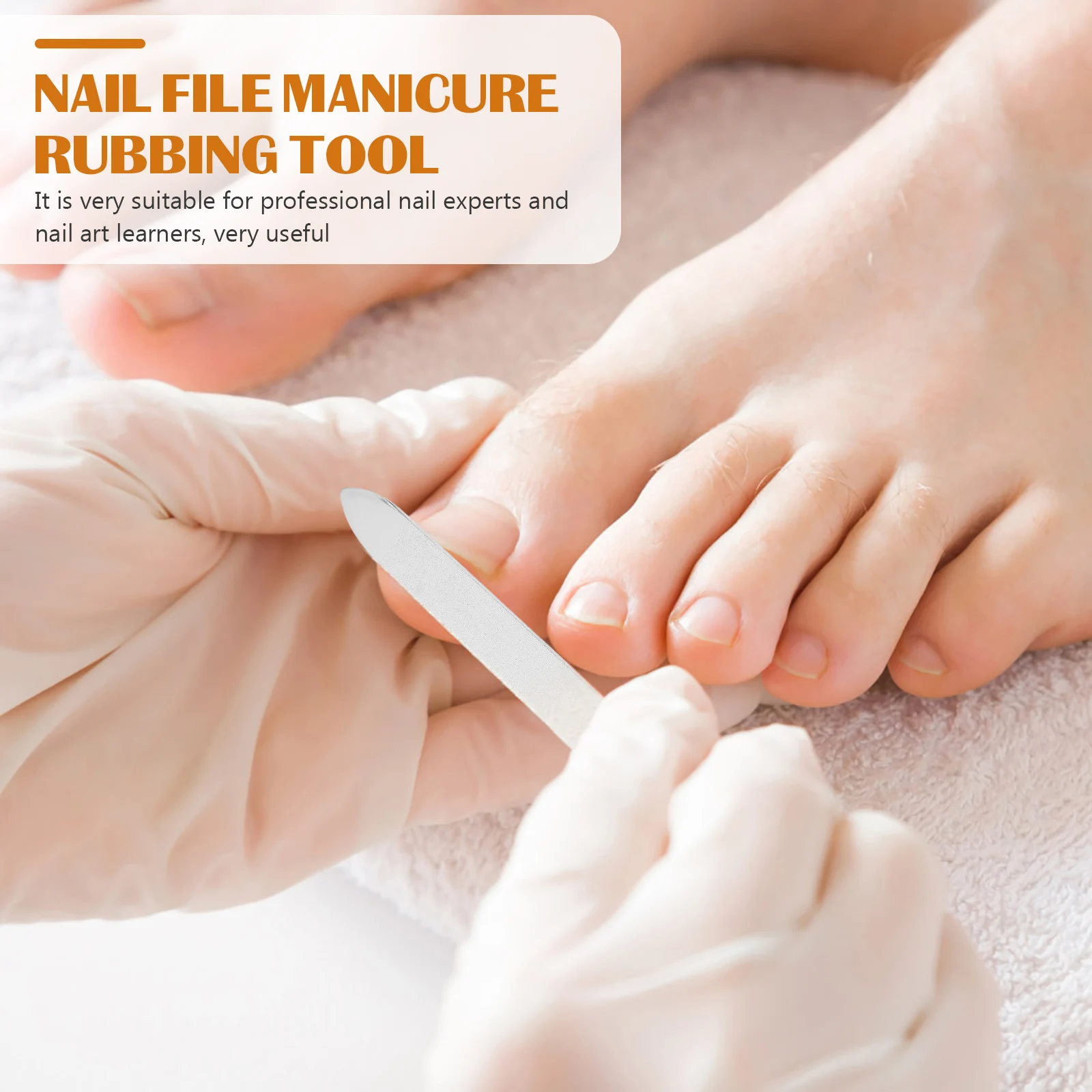 

2Pcs Small Metal Pedicure Tools Polishing S Silver Stainless Steel Metal Nail File Manicure Nail Supplies