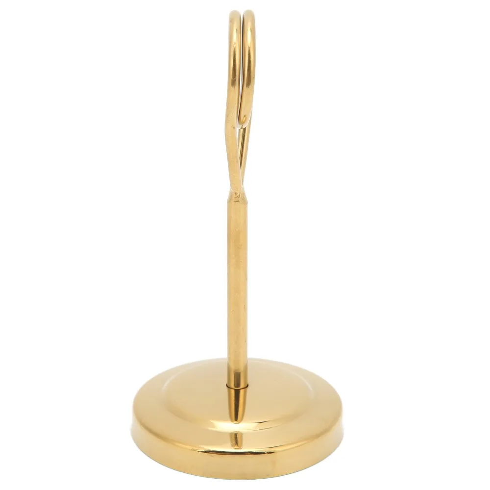 2Pcs Durable Gold Table Cardholder Multi-purpose Multiple Sizes Metal Table Clip Sturdy Stable Tabletop Menu Holder Party