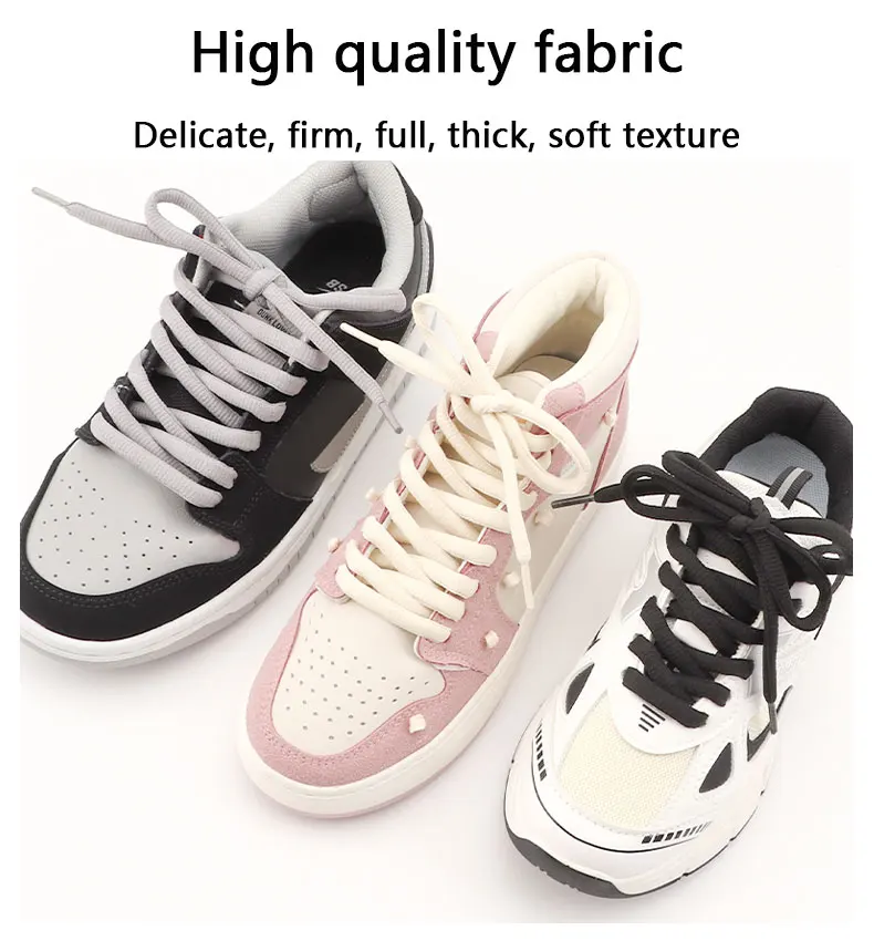 1 Pair Semicircle 9mm Bold Shoelaces High-top Low-top Sneakers Shoe Laces Sports Shoes High-quality Shoelace 18 Colors