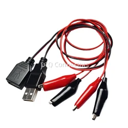USB Alligator Clips Crocodile Wire Male/Female To USB Tester Detector DC Voltage Meter Ammeter Capacity Power Meter Monitor