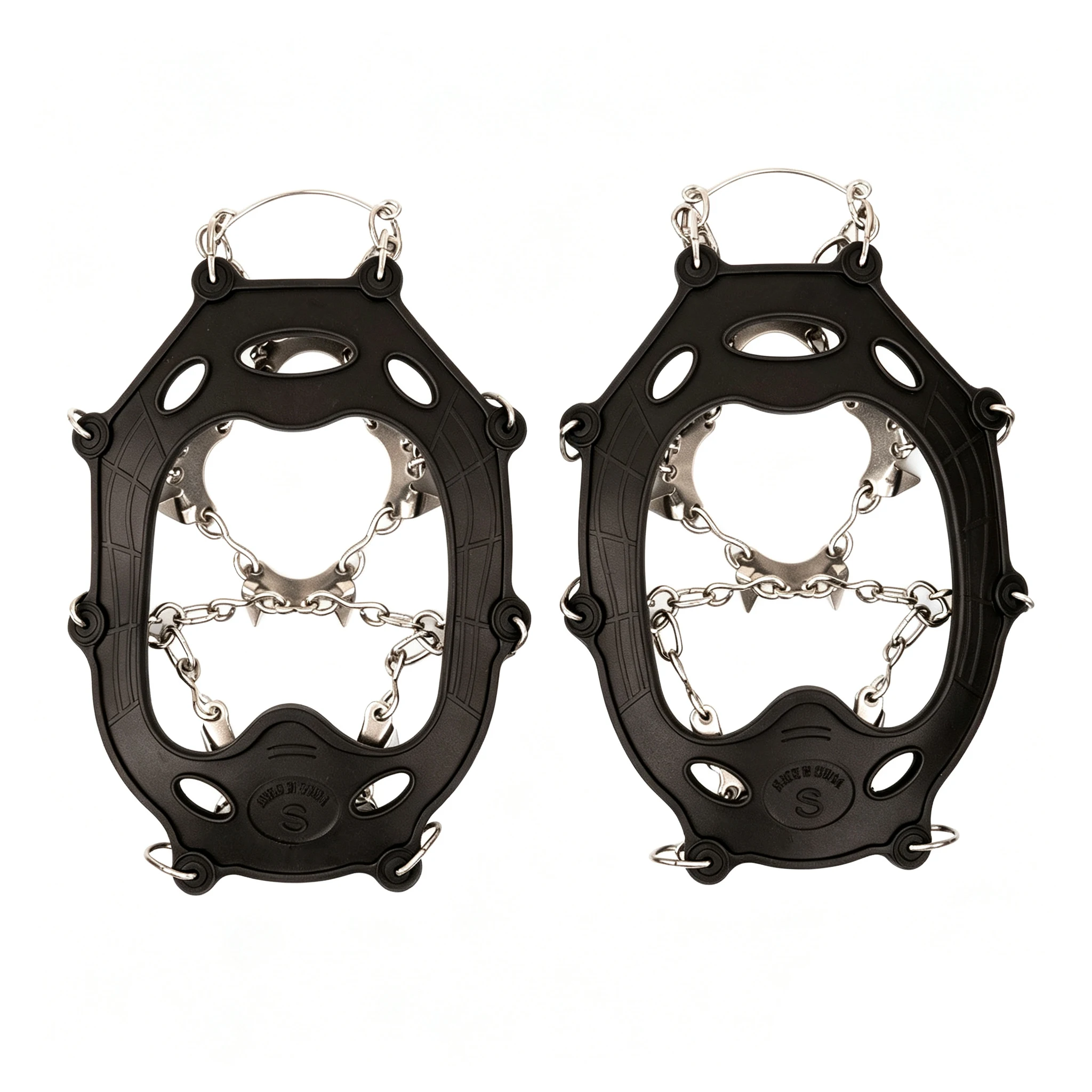 11 Tooth Ice Cleats Snow Traction Grips Anti-slip Shoe Covers With Stainless Steel Spikes Adjustable Elastic Straps For Winter H