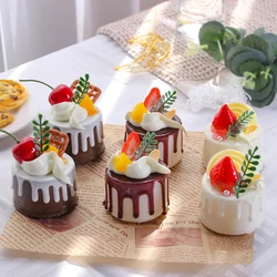 6PCS/Set Artificial Cake Dessert Wedding Party Decoration Cake Decoration Photography Professional Simulation Cake Model CK003