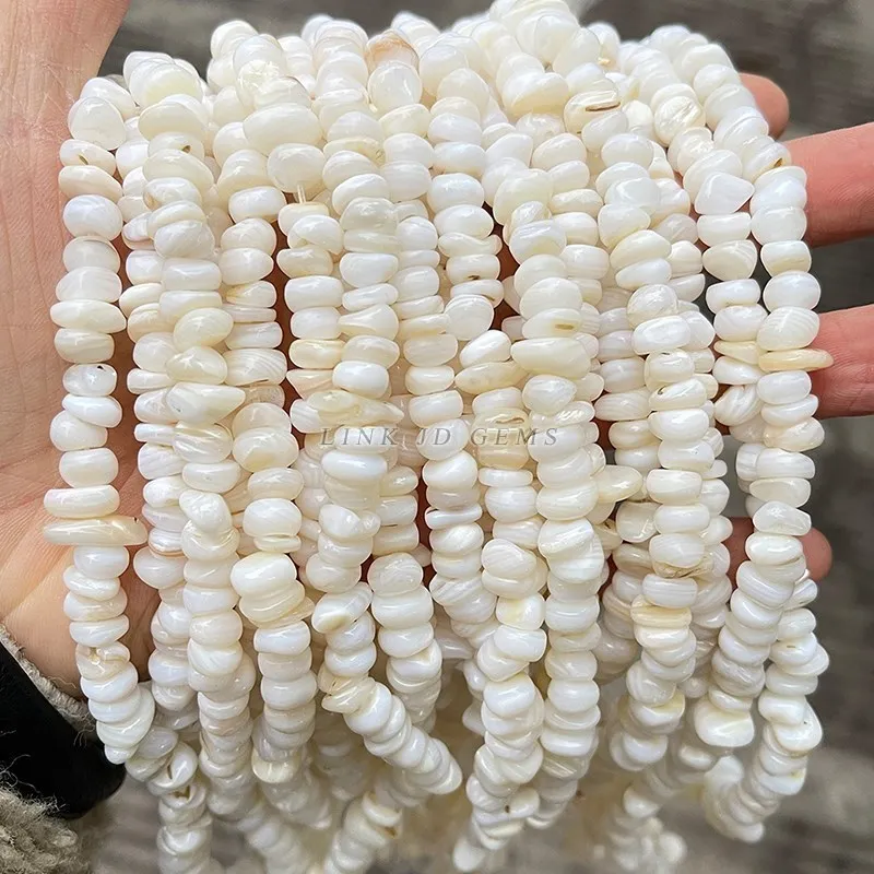 Natural White Shell Gravel Beads Irregular Chip Mother Of Pearl Loose Beads For Jewelry Making Diy Bracelet Necklace Accessory