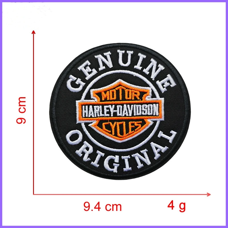 For Harley Davidson pan Motorcycle Styling keyring Embroidered Punk Eagle Patche Armband Backpack Badge Hook Backing Clothing view 4