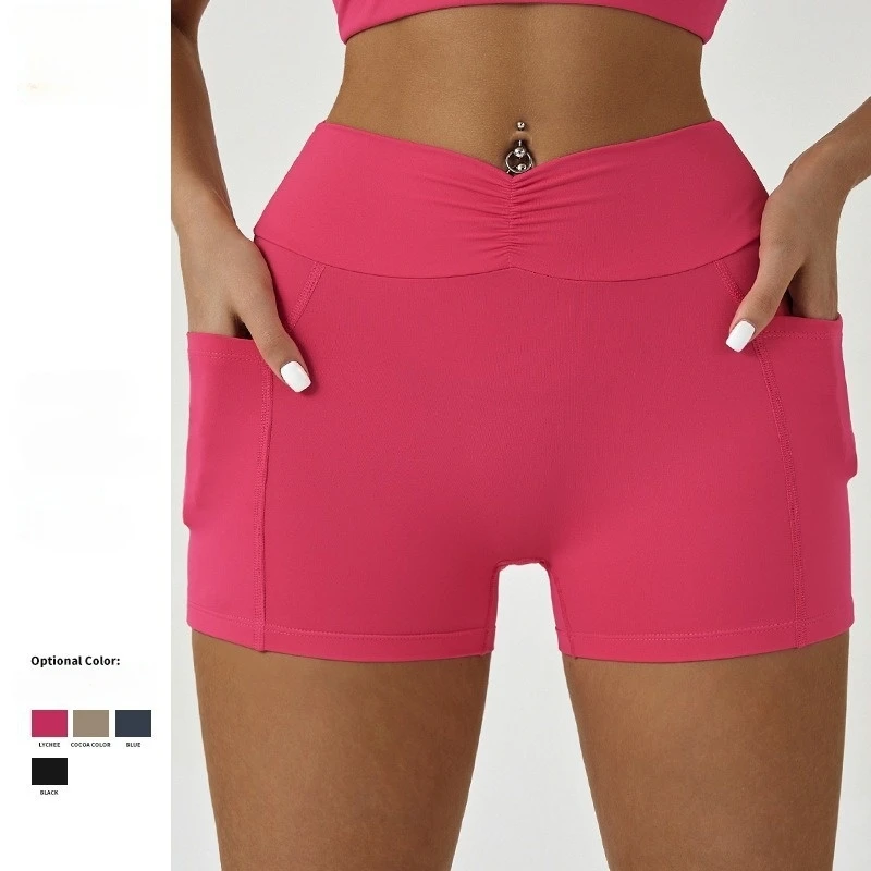 High-Waisted Biker Shorts for Women with Pockets Athletic Running Spandex Tummy Control Yoga Workout Gym Sport 3-Inch Tight Pant