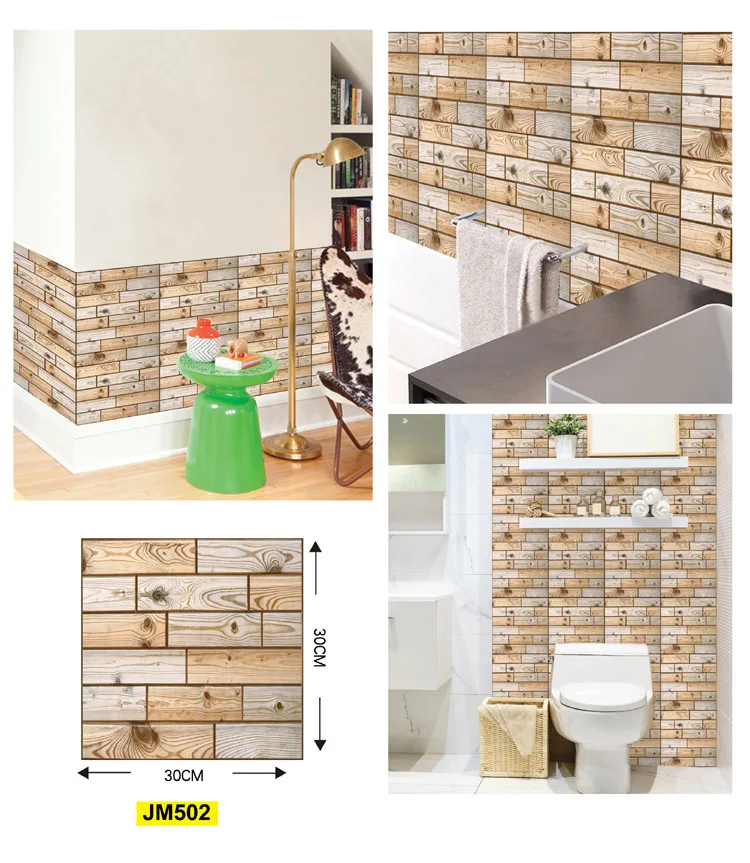 

30x30cm 3D Self Adhesive Soft Foam Brick Pattern Wallpaper Stain-resistant Wall Stickers Thickened Waterproof Sticker Room Decor