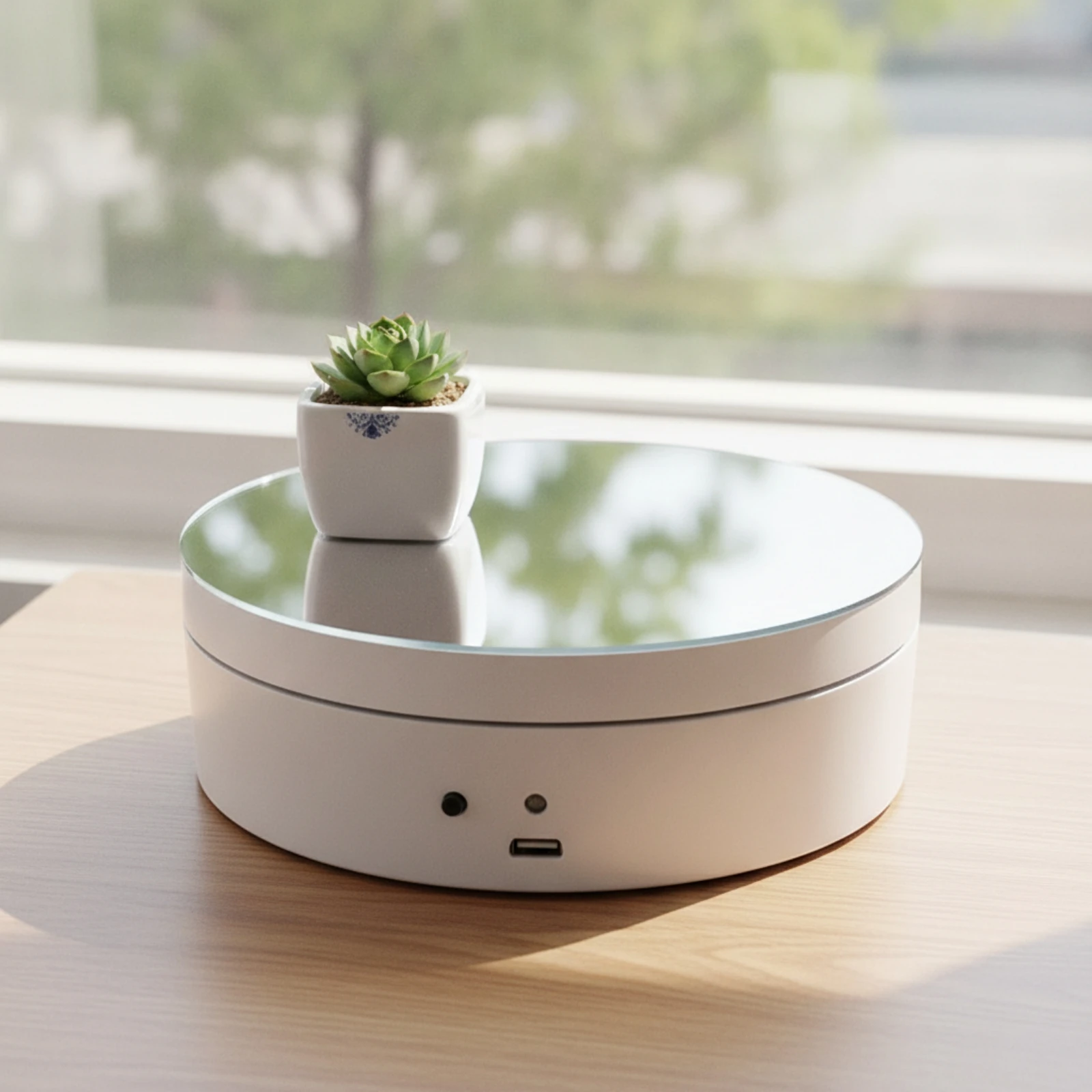Electric Display Turntable USB-Powered Motorized Photography Turntable Motorized Rotating Display Stand 360 Degree