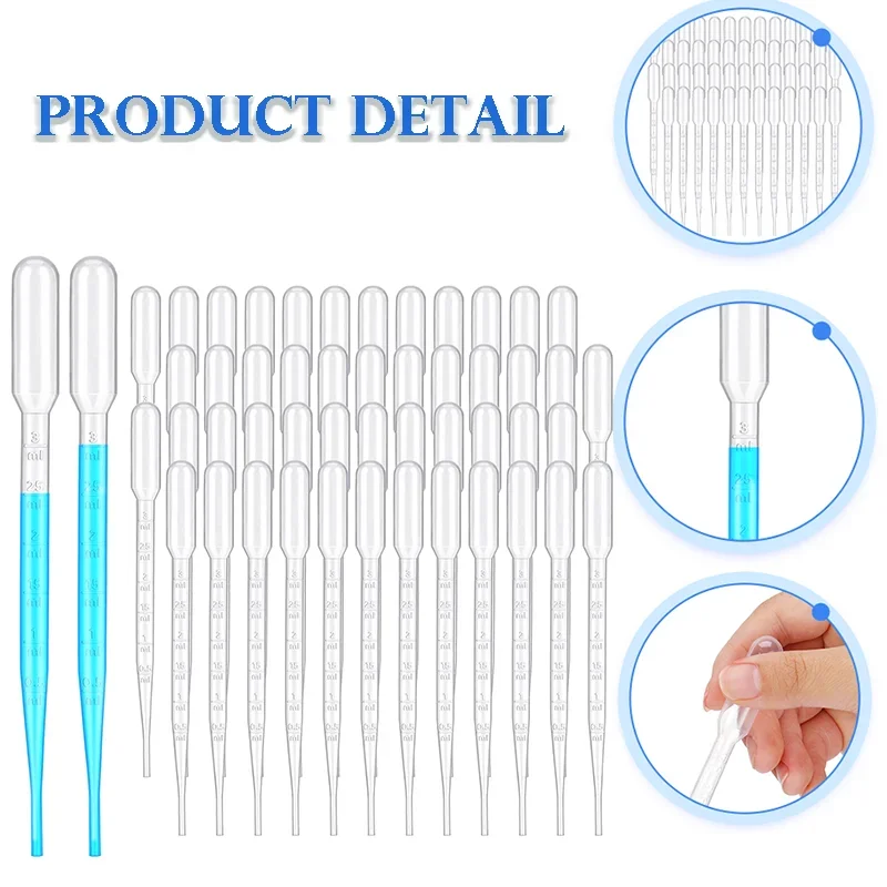 5 pces 0.2/0.5/1/2/3/5/10ml pipetas de laboratório de plástico conta-gotas pipetas descartáveis calibrado conta-gotas líquido equipamento de laboratório palha