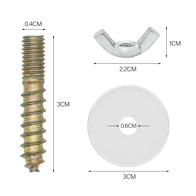 6sets Bird Cage Stand Bar Screw Hardware Brackets Kit Striped Bass Perch Screws Supplies Stainless Steel