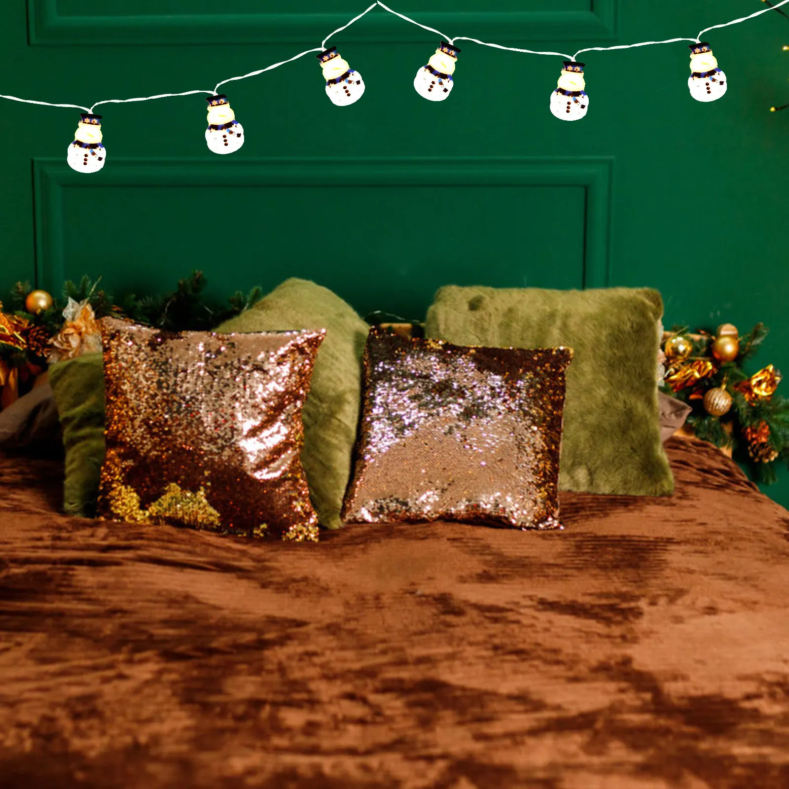 

1pc Snowman String Light Creative Christmas Decorative Lamp For Outdoor Party Indoor Led Decoration Luminous Hanging Garden Yard