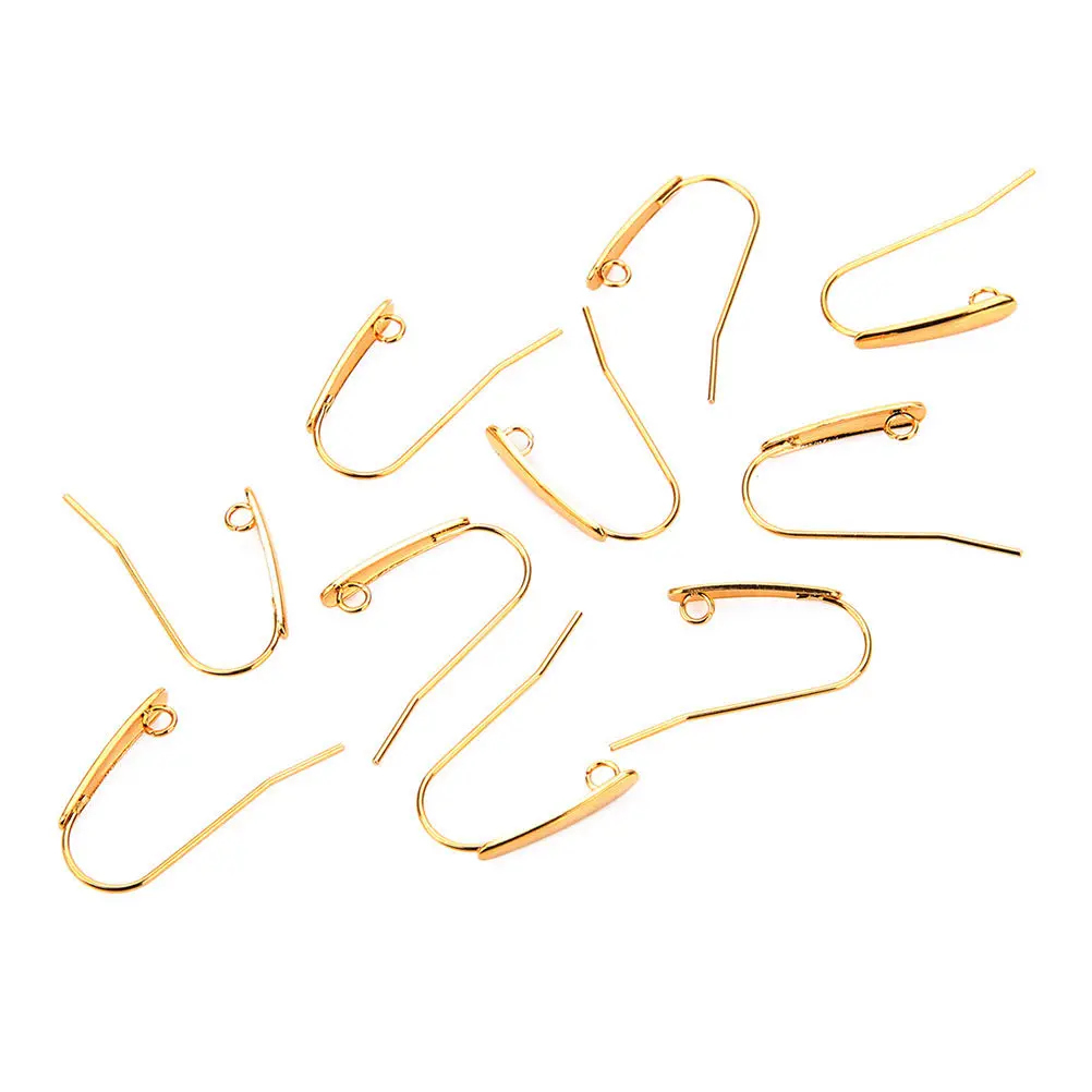 

20 шт. Золотистые застежки-крючки из нержавеющей стали для серег, фурнитура для изготовления ювелирных изделий, для поделок и дизайна своими руками