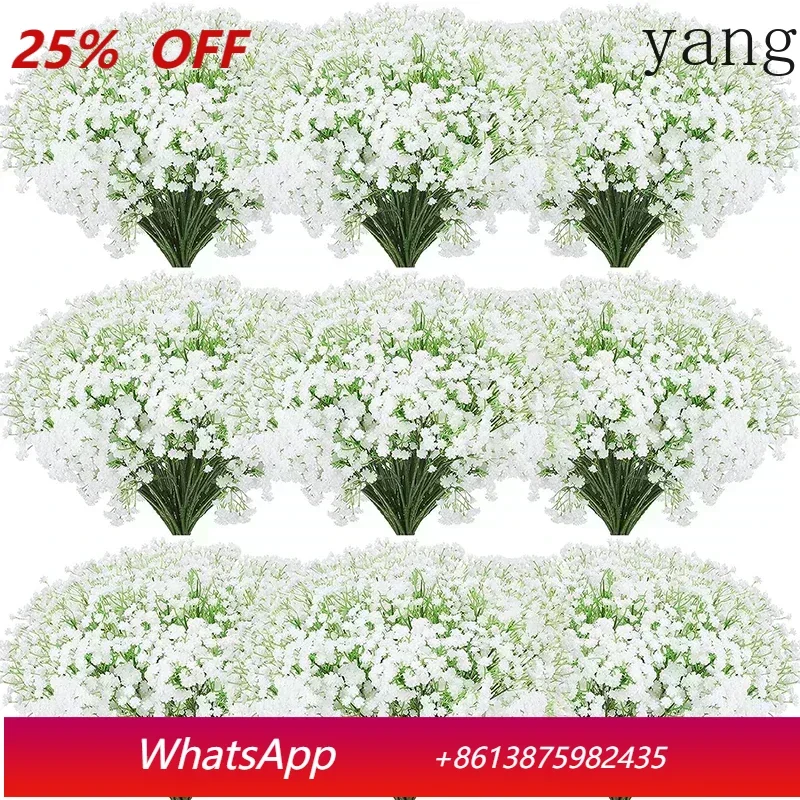 

50 Pcs Artificial Flowers Babies Breath Flowers Fake Gypsophila Plants Flowers for Wedding Home Party Decor