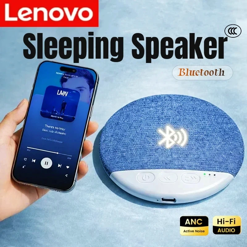 Lenovo Neuer Schlaf-Bluetooth-Lautsprecher Mini Naturgeräusche Weißes Rauschen Soundbar Kabelloser MP3-Musikplayer Ultraflacher Zeitschaltuhr-Lautsprecher