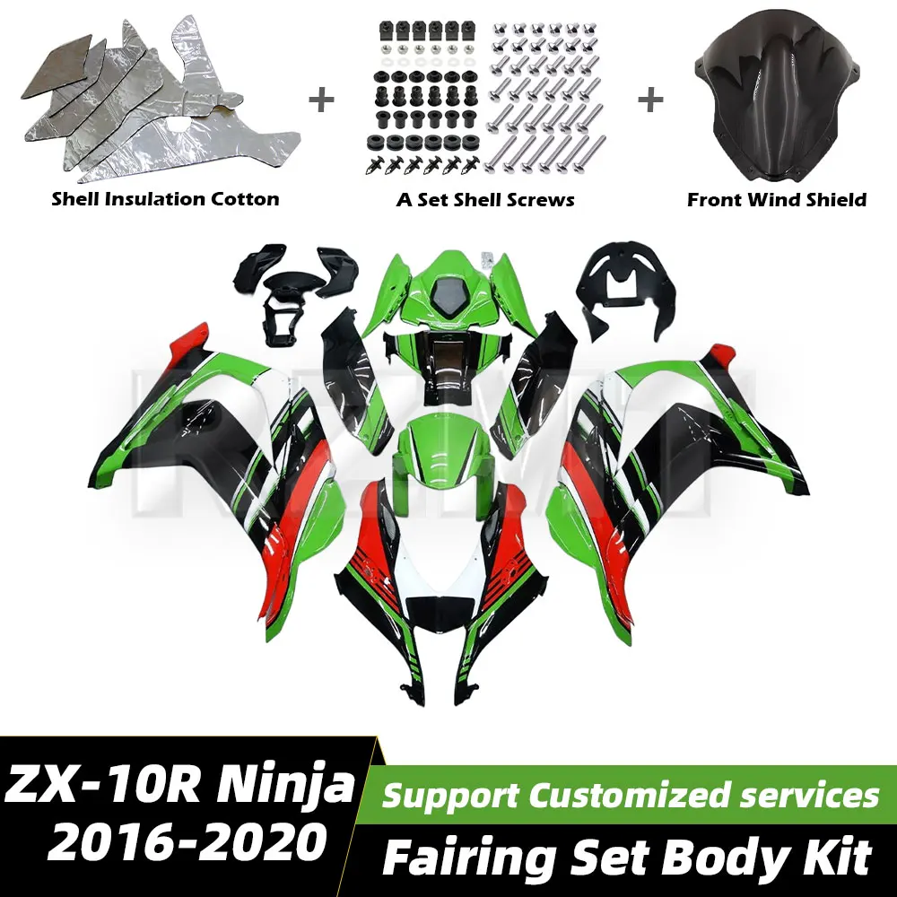 

For Kawasaki ZX-10R Ninja 2016-2020 Motorcycle Fairings Set Shell Injection Mold Painted ABS Plastic Bodywork Kits 10R16-1001b