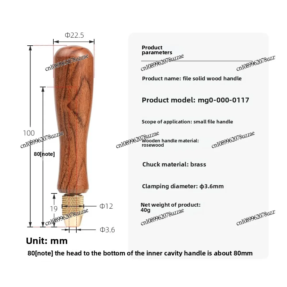 Wood Handle Titanium Plated Diamond Alloy File Polished Polished Solid Wood Handle Assorted File Set Accessories