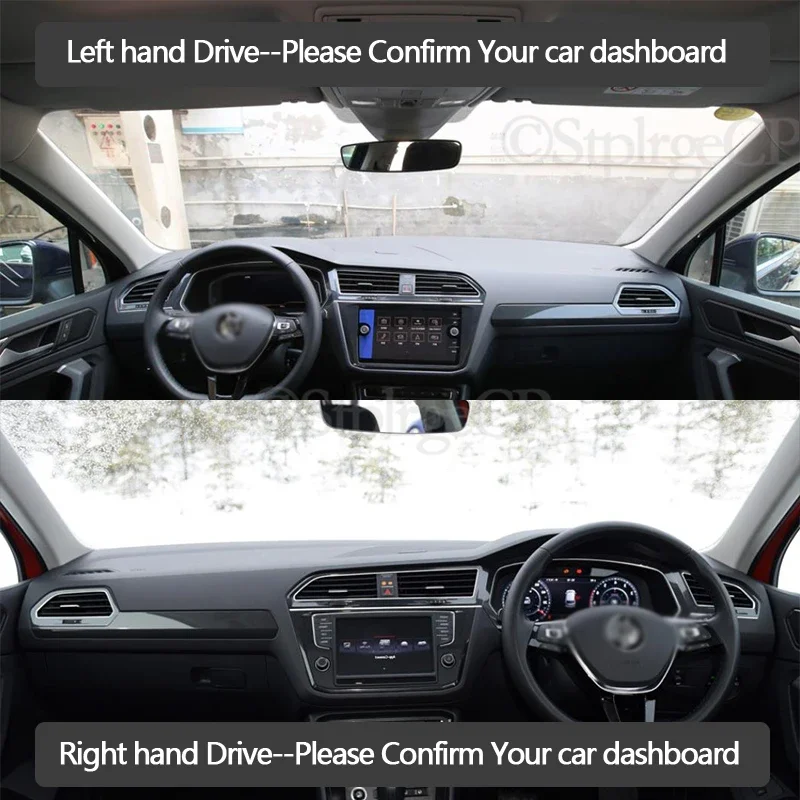 Anti-Slip Mat Dashboard Cover Pad Sunshade Dashmat Carpet Dash Car Accessories for Volkswagen VW Tiguan MK2 2017 2018 2019 2020 view 3